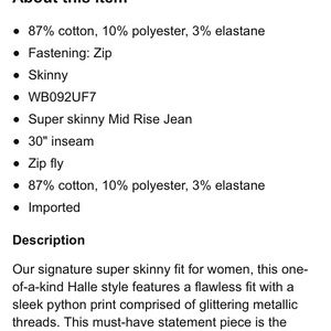 True Religion Jeans - True religion Halle super skinny jeans 25 gold True Religion Jeans - True religion Halle super skinny jeans 25 gold